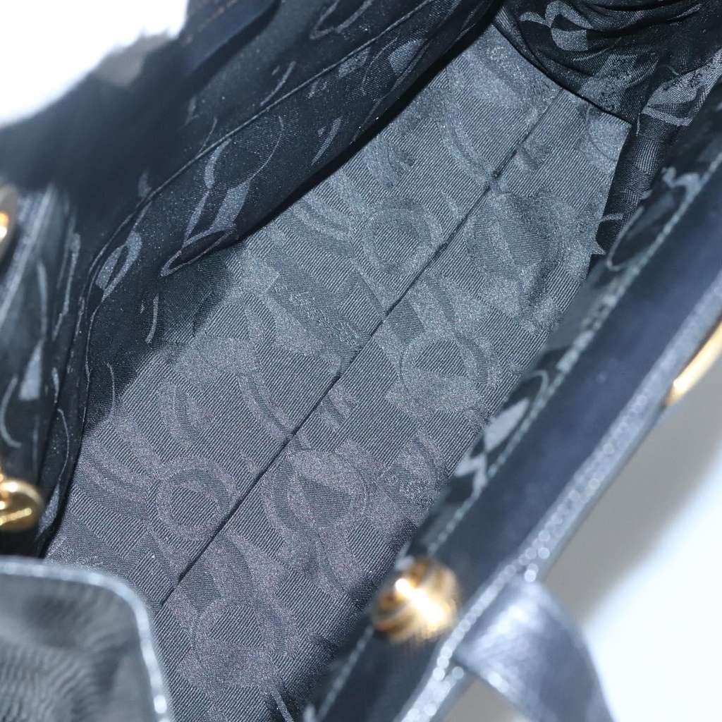 Salvatore Ferragamo Vintage Vara Bow Tote Black Leather Good condition - Box View