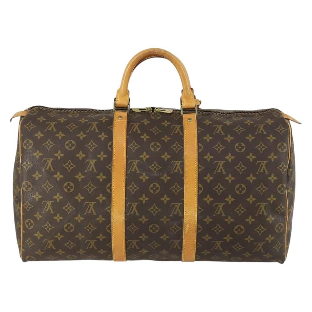 Louis Vuitton Keepall Bag Brown Canvas Fair condition - Back View