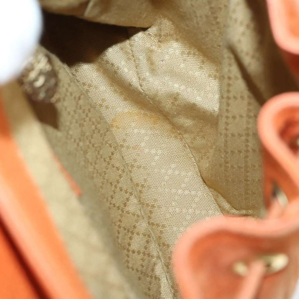 Gucci Gucci bamboo backpack Orange Suede Fair condition - Box View