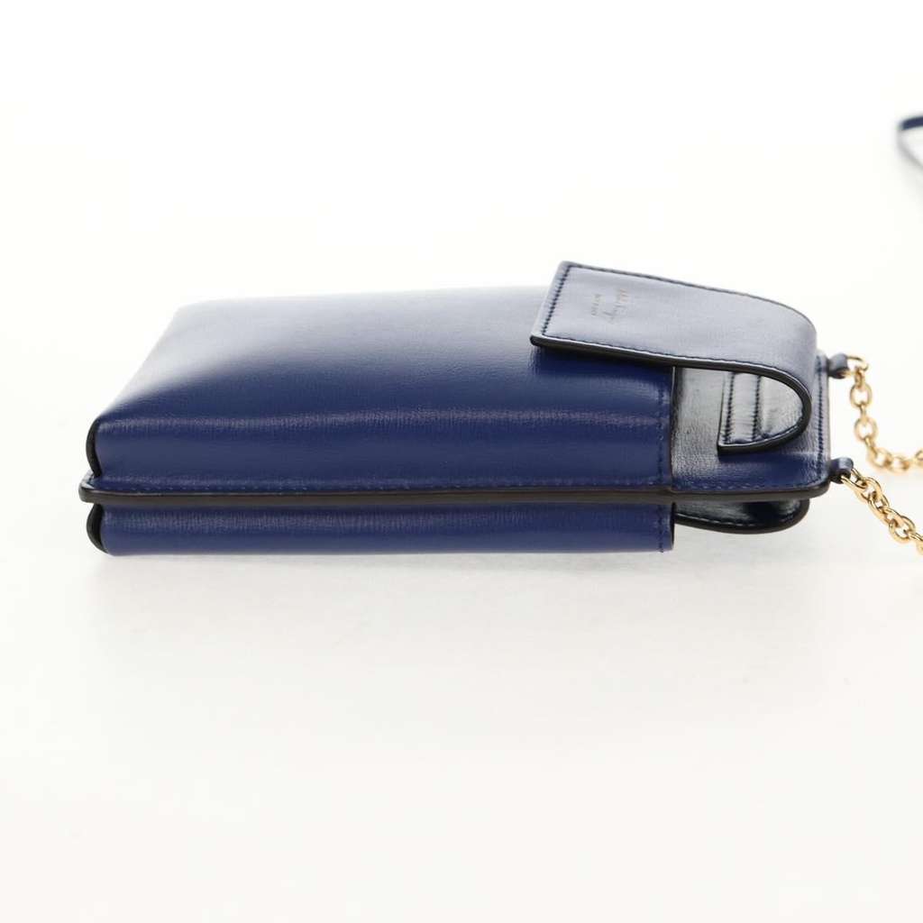 Salvatore Ferragamo Vintage Vara Crossbody Bag Blue Leather Good condition - Model View