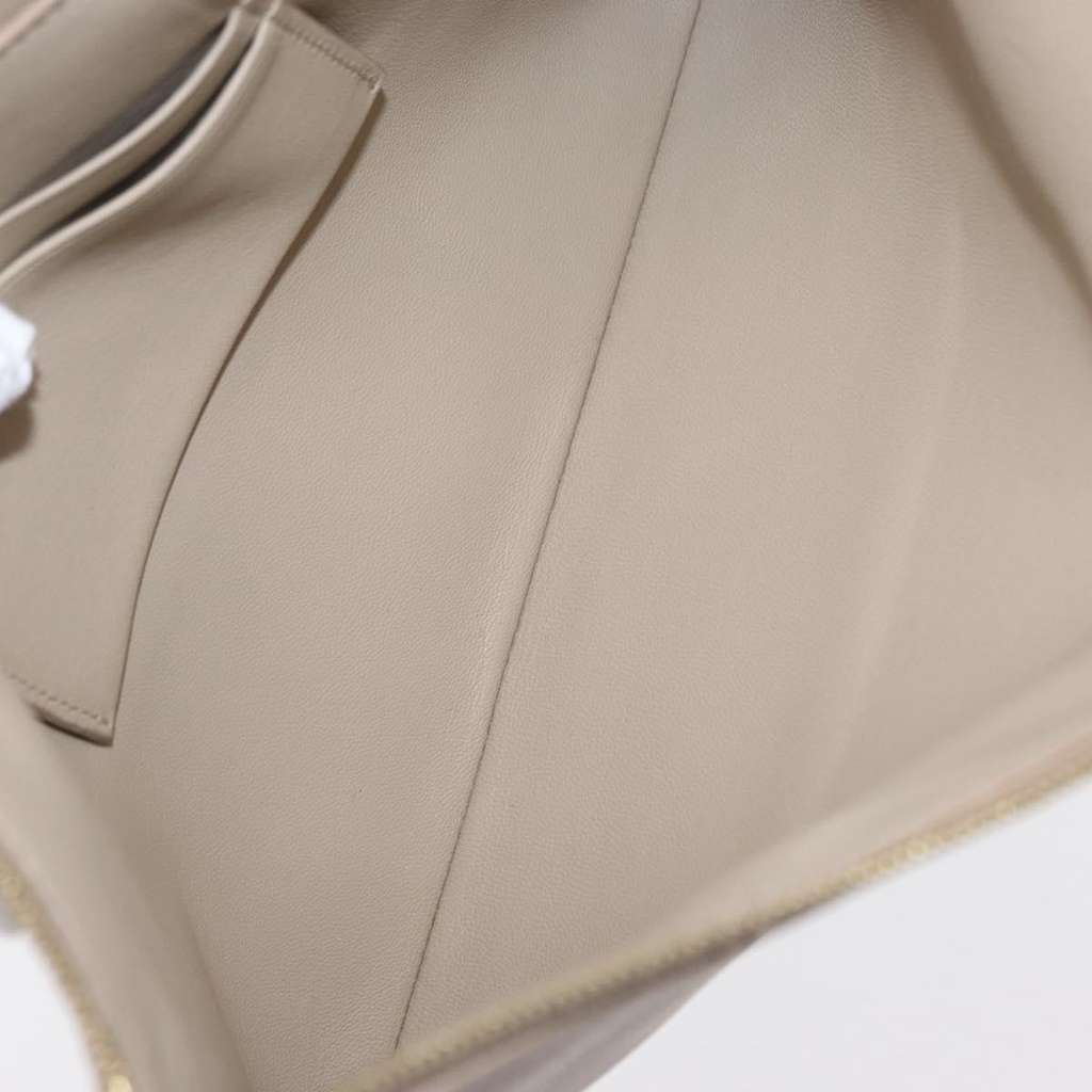Celine Solo Pouch Beige Leather Good condition - Box View