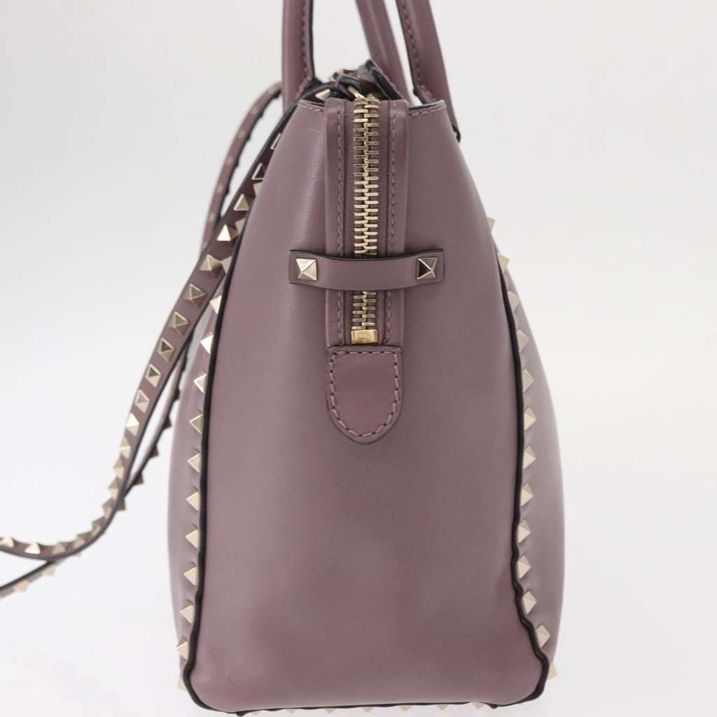 Valentino Garavani Rockstud Tote Purple Leather Good condition - Inside View
