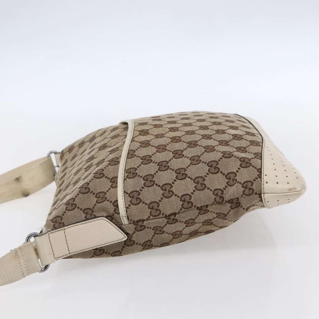 Gucci Zip Messenger Bag Beige Canvas Good condition - Inside View