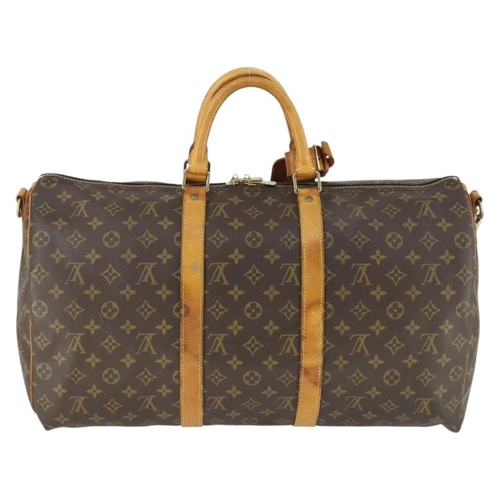 Louis Vuitton Keepall Bag Brown Canvas Fair condition - Back View