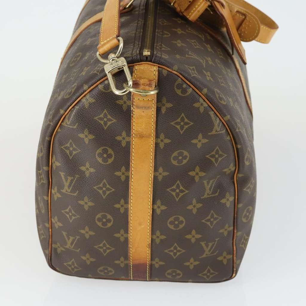 Louis Vuitton Keepall Bag Brown Canvas Fair condition - Model View