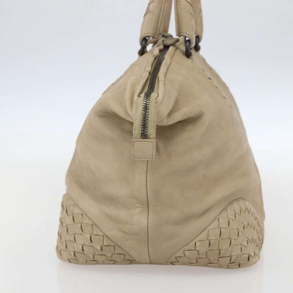 Bottega Veneta Intrecciato Handbag Beige Leather Good condition - Inside View