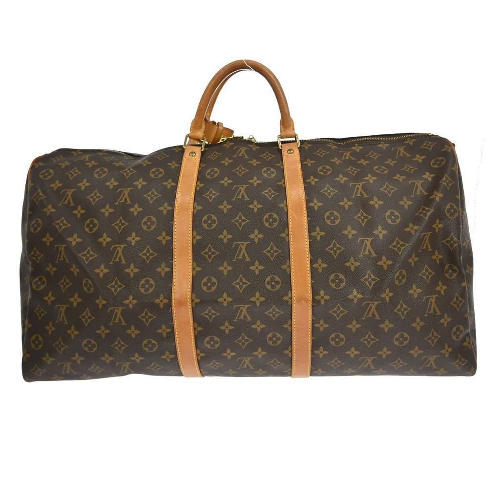 Louis Vuitton Keepall Bandouliere Bag Brown Canvas Good condition - Back View