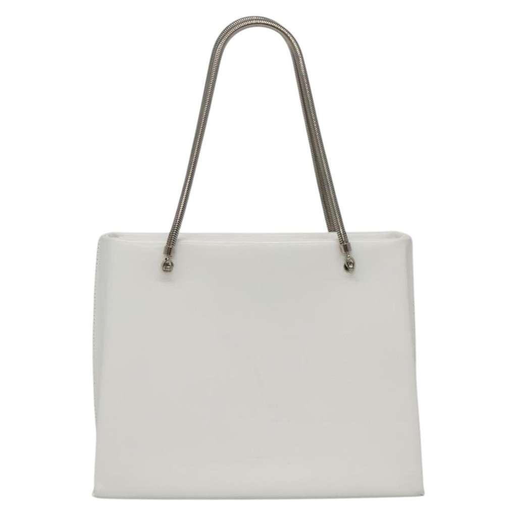 Givenchy Shoulder Bag White Leather Good condition - Back View