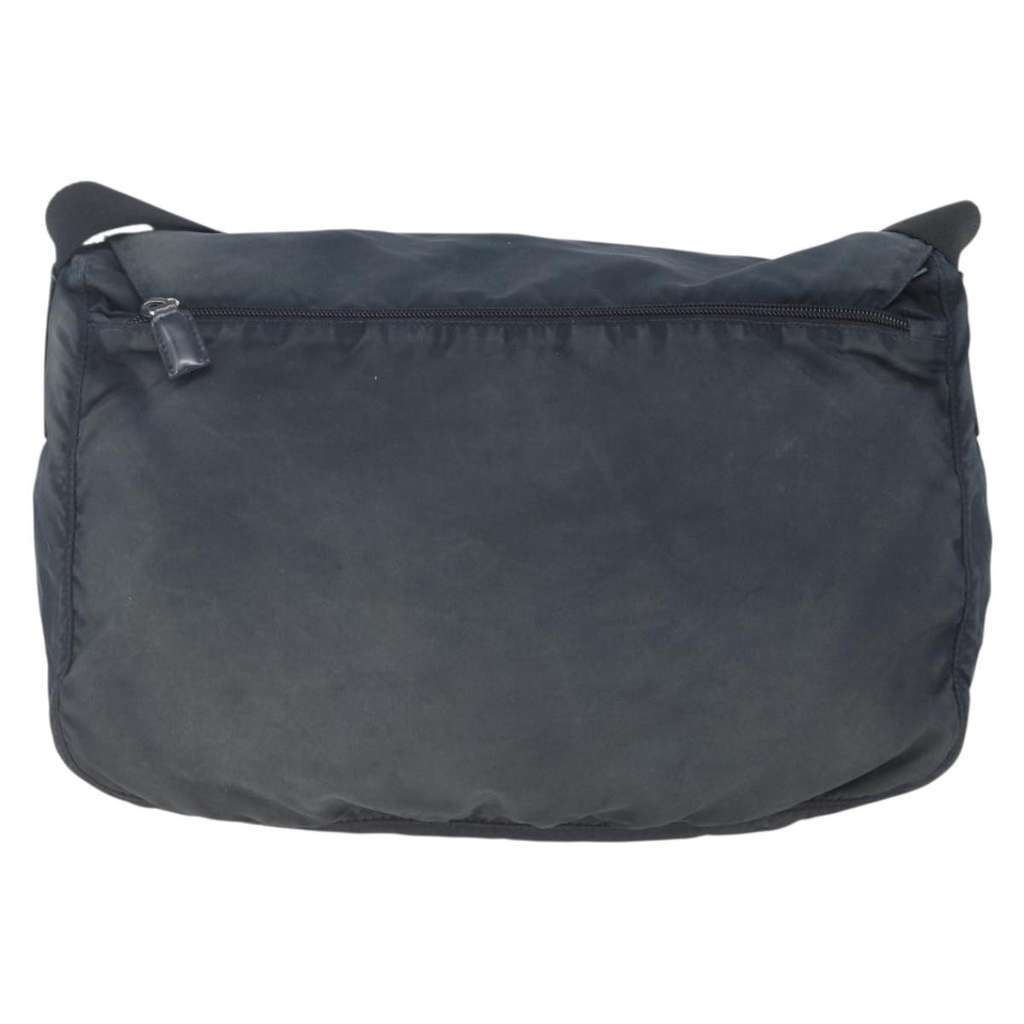 Prada Zip Buckle Messenger Bag Navy Fair condition - Back View