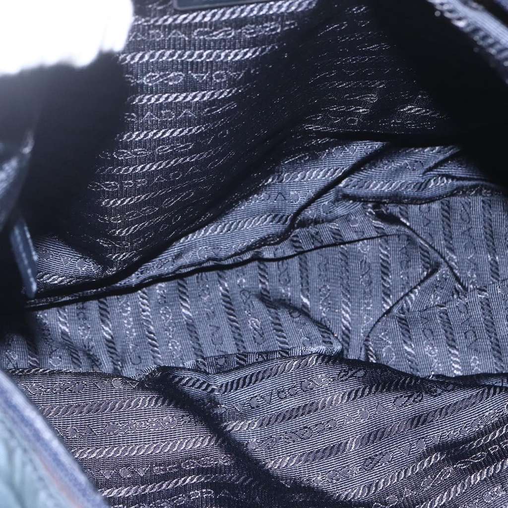 Prada Zip Buckle Messenger Bag Navy Fair condition - Box View