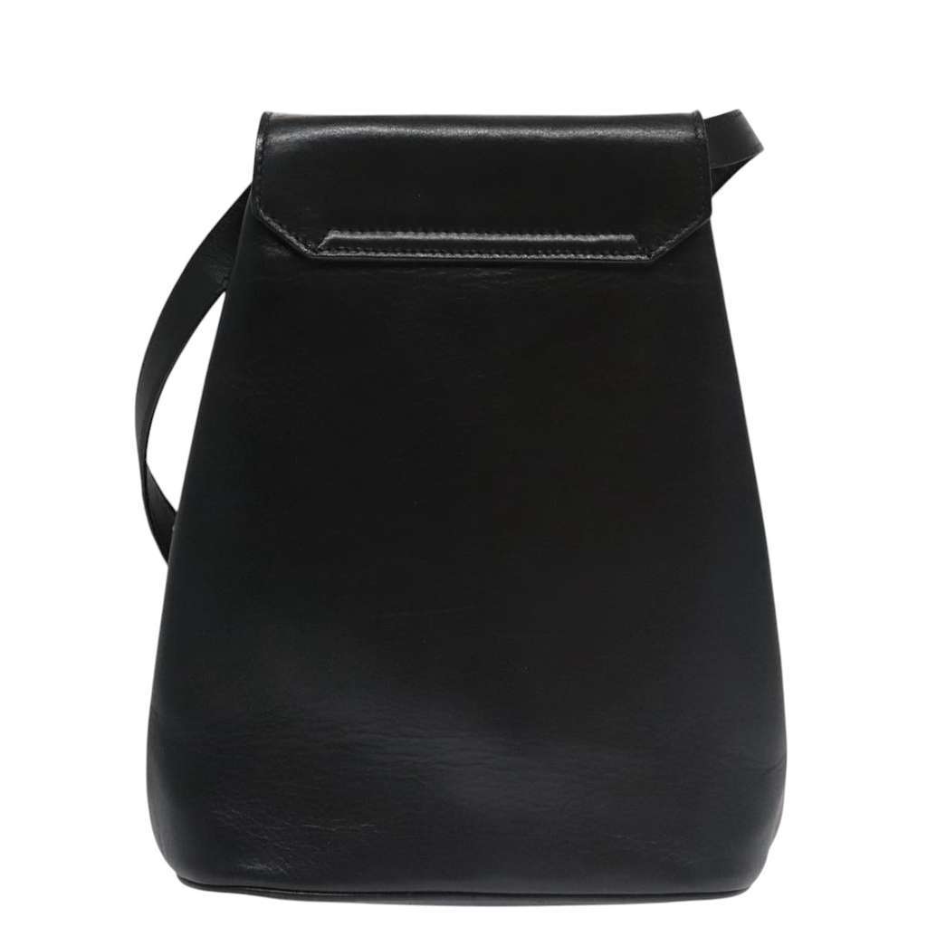 Celine Shoulder Bag Black Leather Good condition - Back View