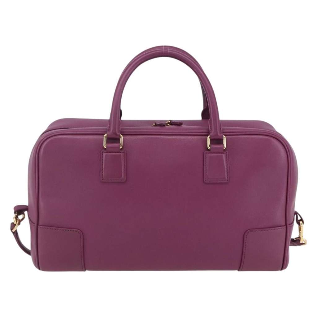 Loewe Amazona Bag Purple Leather Good condition - Back View