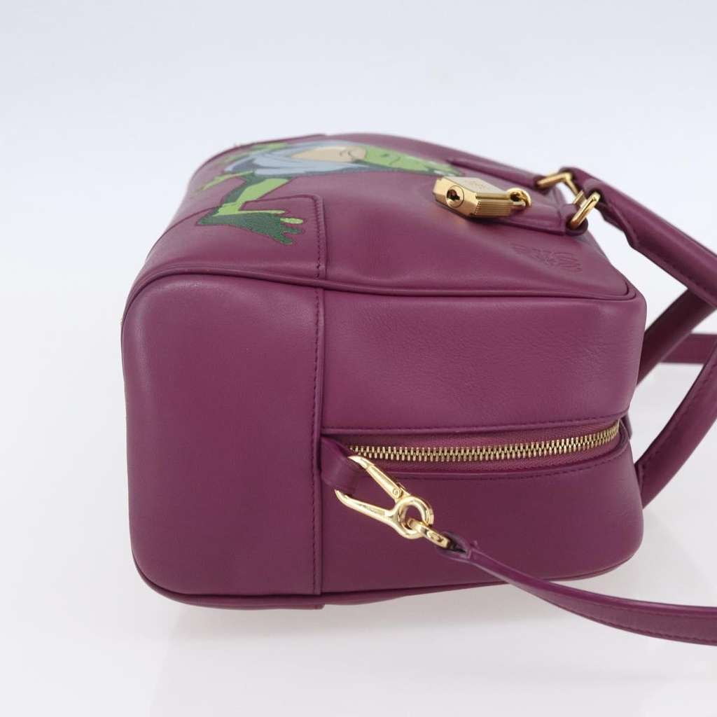 Loewe Amazona Bag Purple Leather Good condition - Model View