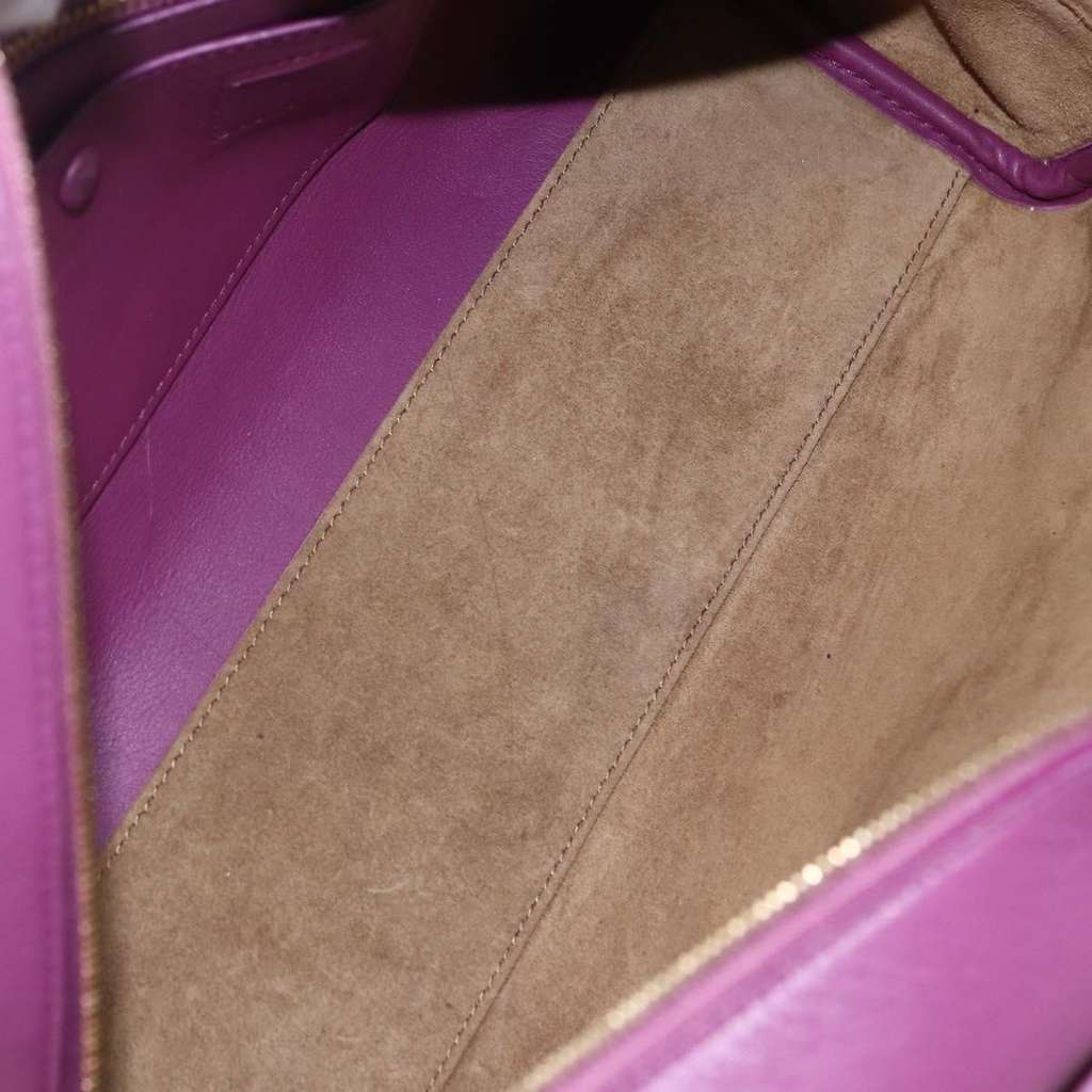 Loewe Amazona Bag Purple Leather Good condition - Box View