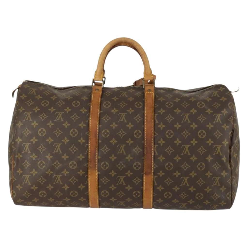 Louis Vuitton Keepall Bag Brown Canvas Fair condition - Back View
