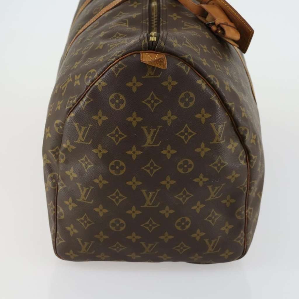 Louis Vuitton Keepall Bag Brown Canvas Fair condition - Model View
