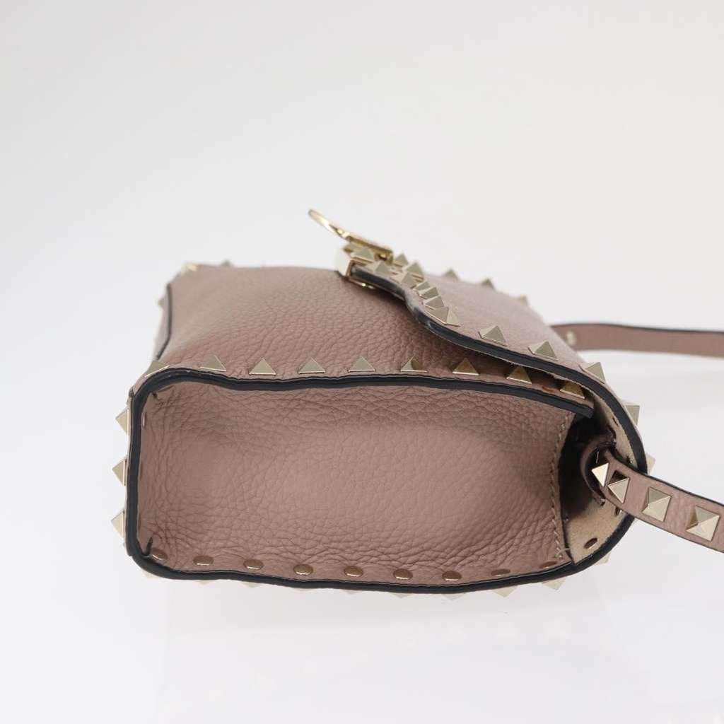 Valentino Garavani Rockstud Flip Lock Flap Bag Pink Leather Good condition - Inside View