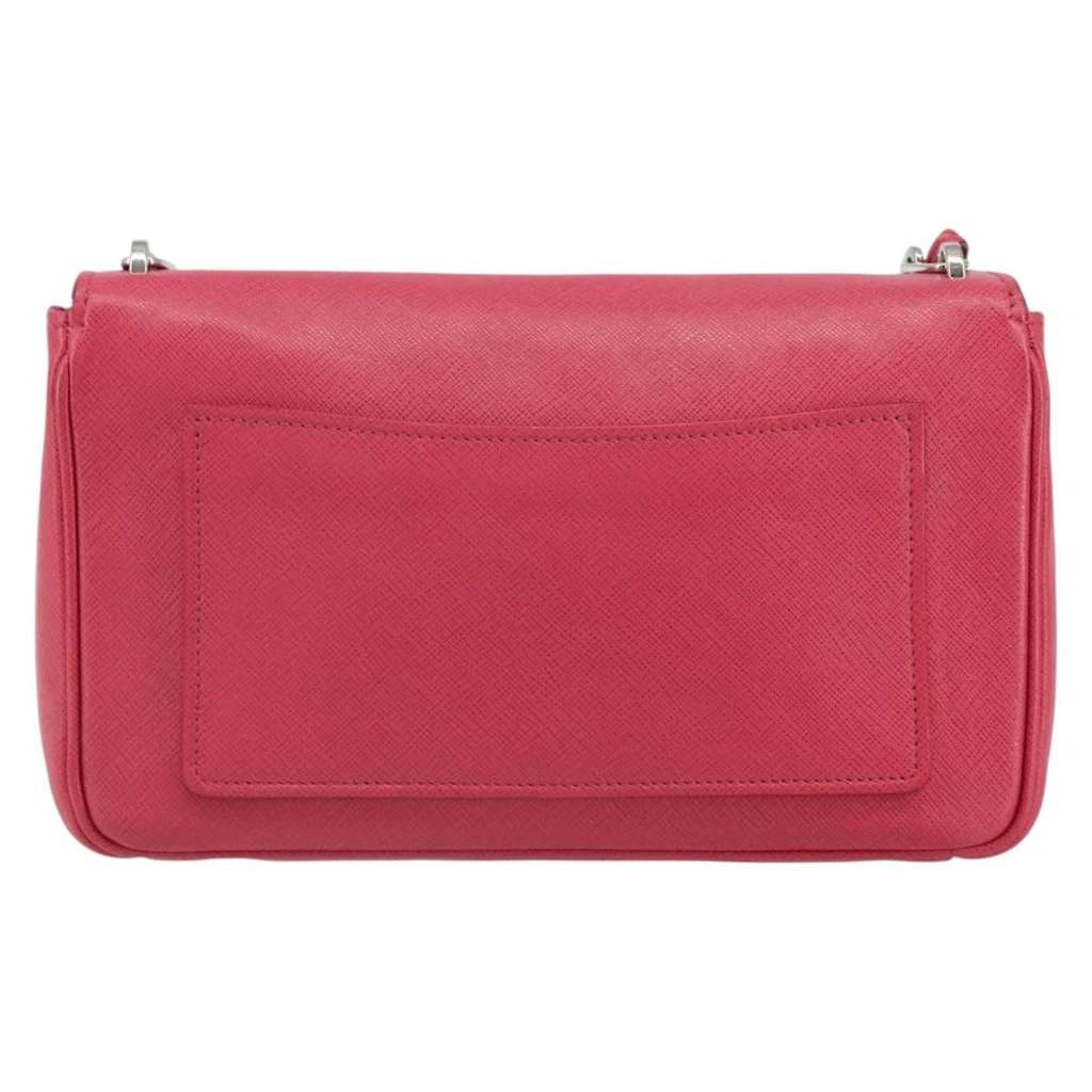 Prada Sound Chain Shoulder Bag Pink Leather Good condition - Back View