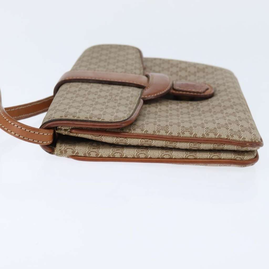 Celine Vintage Macadam Shoulder Bag Beige Canvas Good condition - Inside View