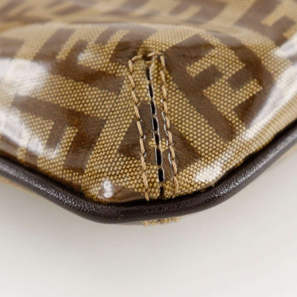 Fendi Zucchino Mamma Baguette Brown Plastic Good condition - Box View