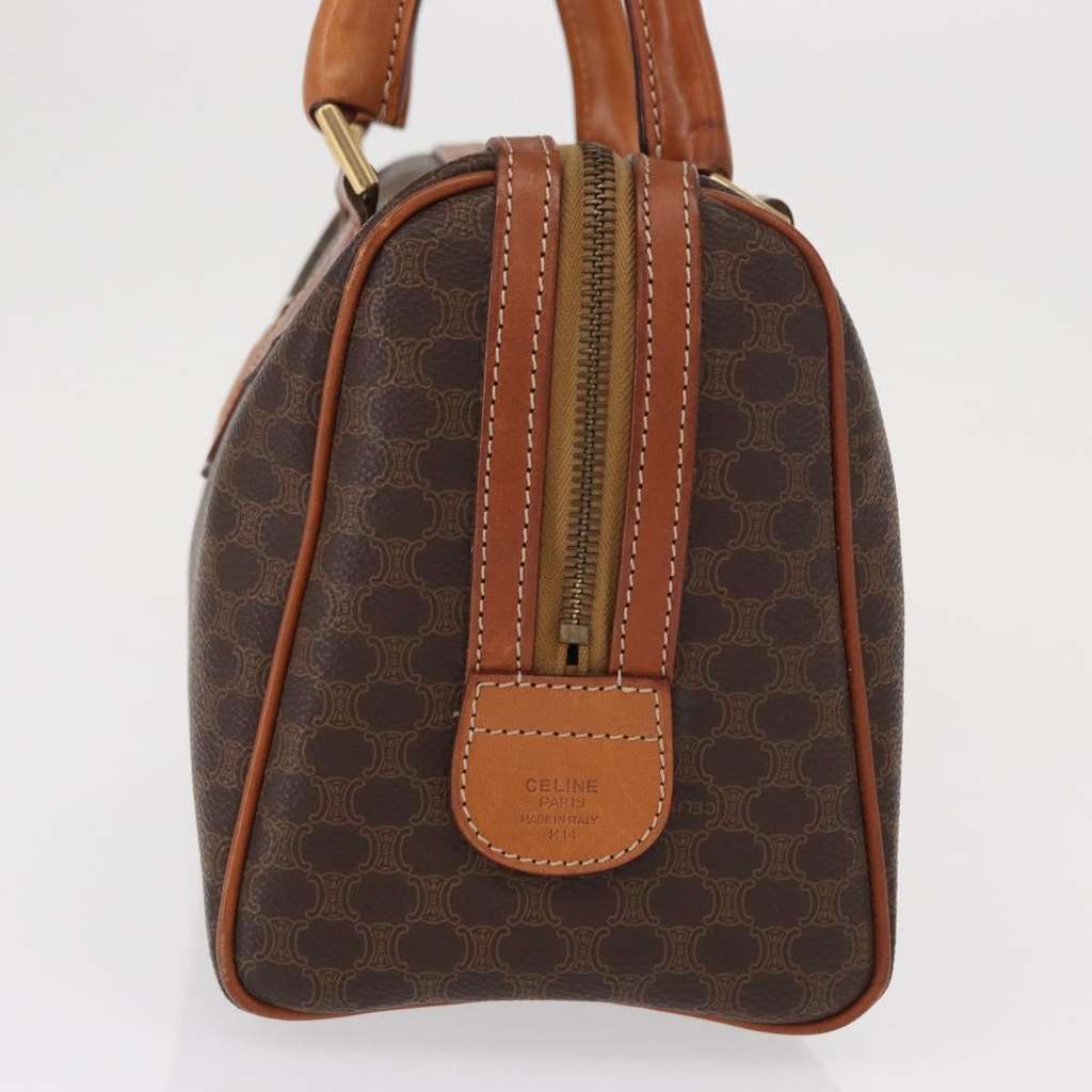 Celine Vintage Macadam Boston bag Brown Canvas Good condition - Inside View