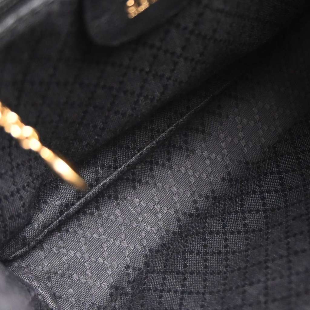 Gucci Vintage Bamboo Backpack Black Leather Fair condition - Inside View