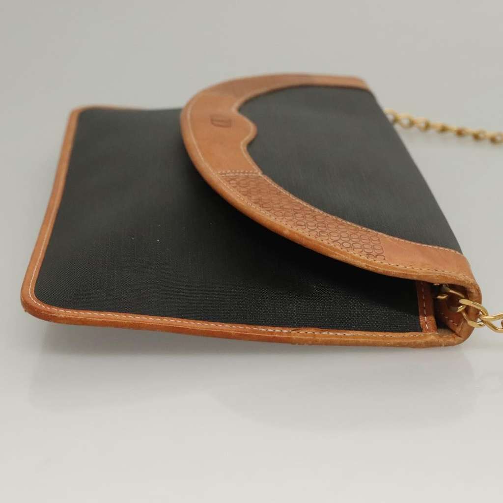 Christian Dior Vintage CD Chain Flap Shoulder Bag Black Good condition - Inside View