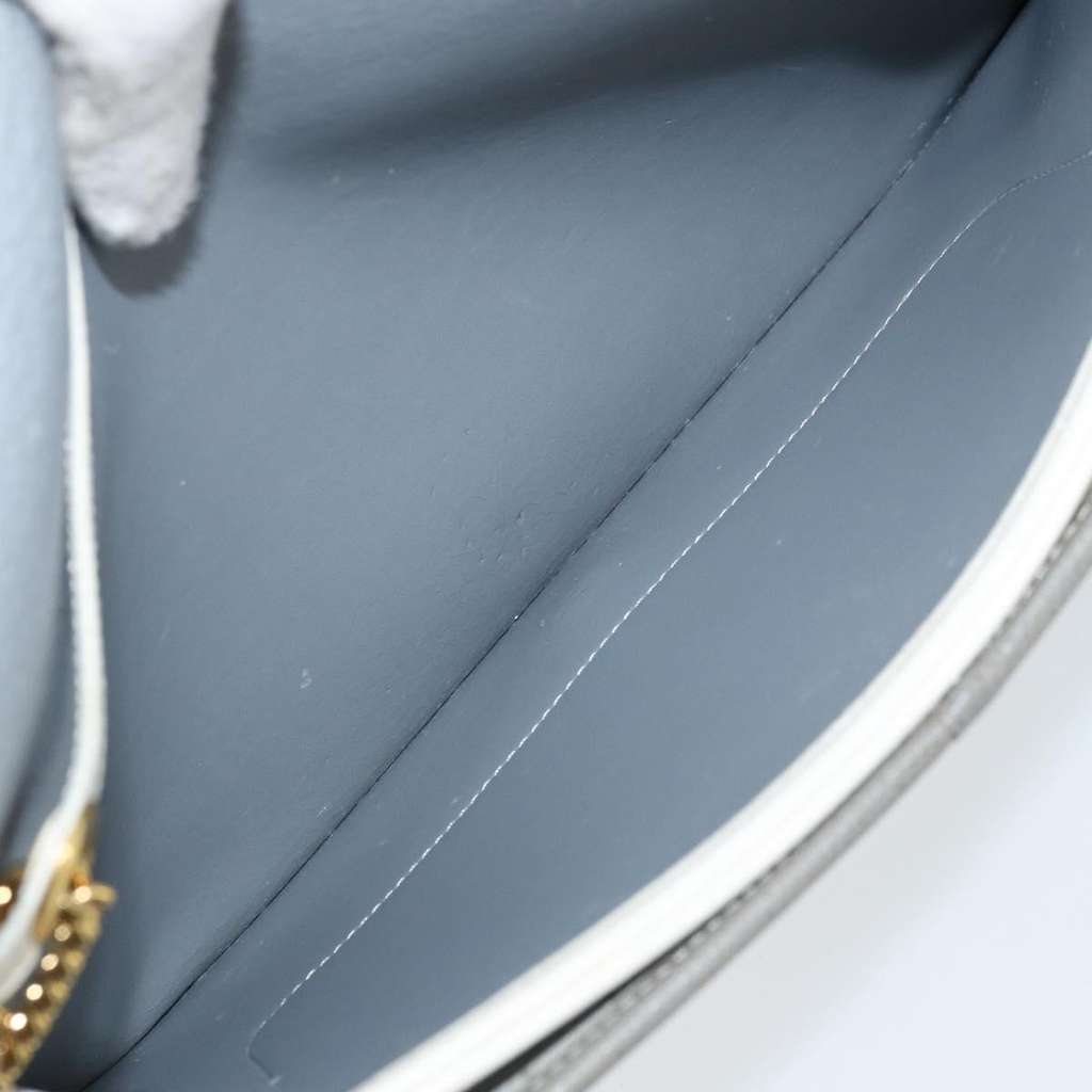 Christian Dior Vintage Honeycomb chain White Canvas Good condition - Box View