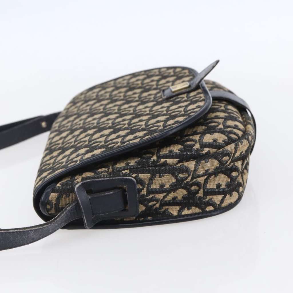 Christian Dior Vintage Trotter Shoulder Bag Navy Canvas Fair condition - Inside View