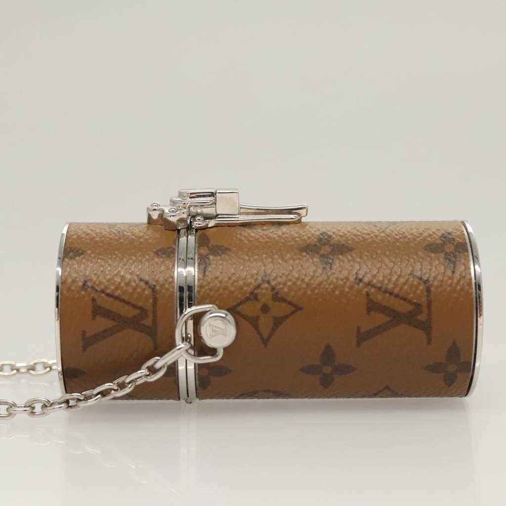 Louis Vuitton Lipstick Case on Chain Brown Canvas Good condition - Model View
