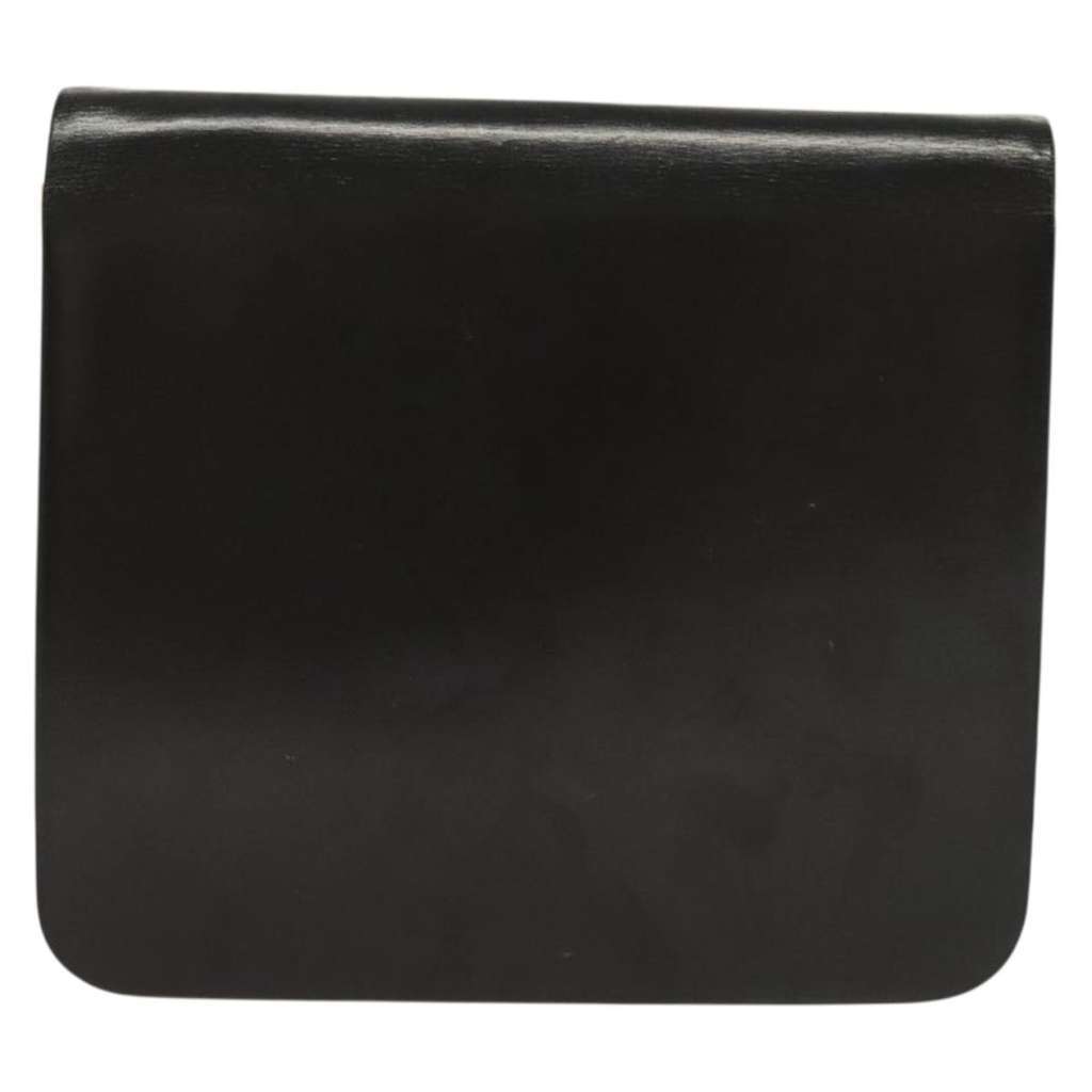 Christian Dior Vintage Chain Flap Shoulder Bag Black Leather Good condition - Back View