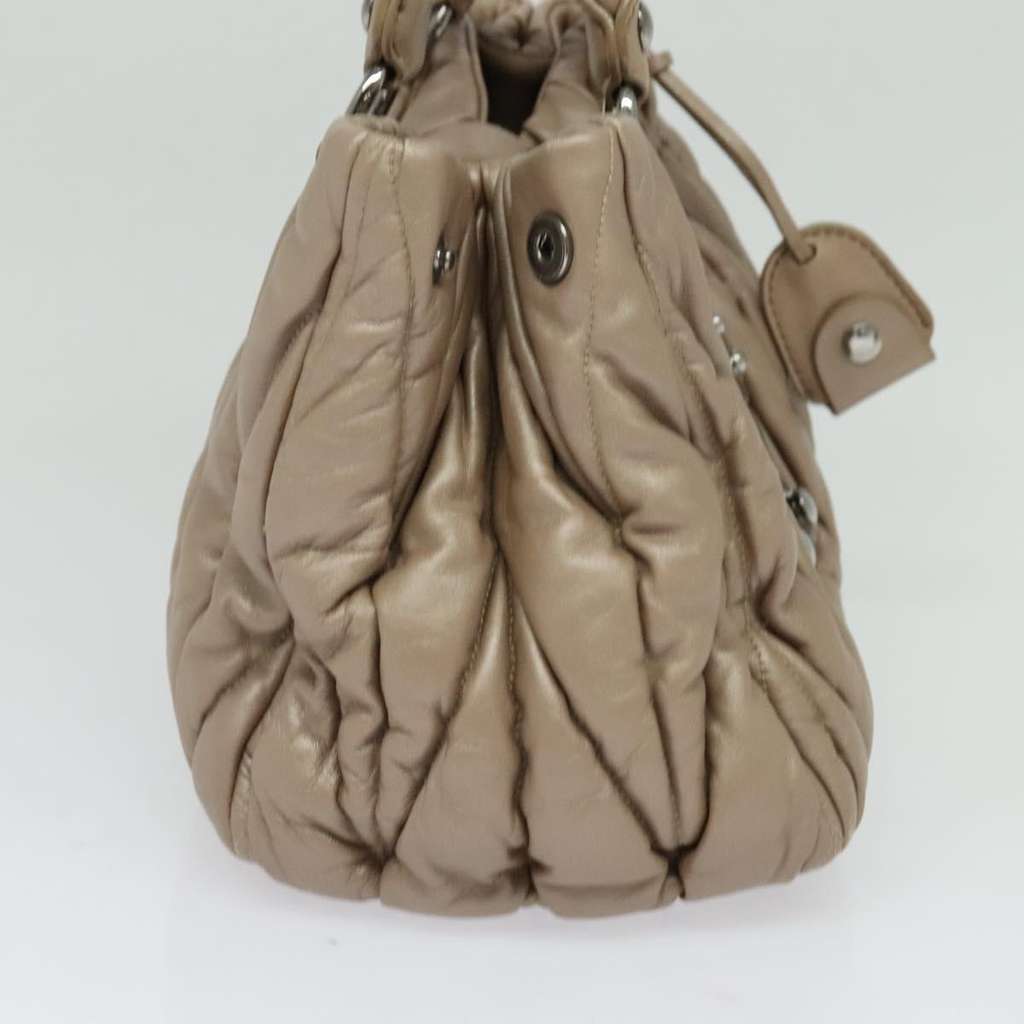 Miu Miu Coffer Convertible Satchel Beige Leather Good condition - Inside View