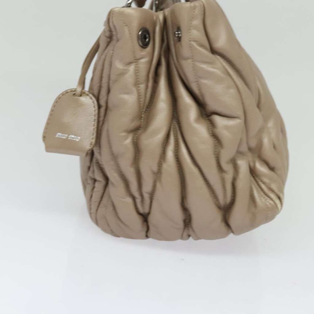 Miu Miu Coffer Convertible Satchel Beige Leather Good condition - Model View