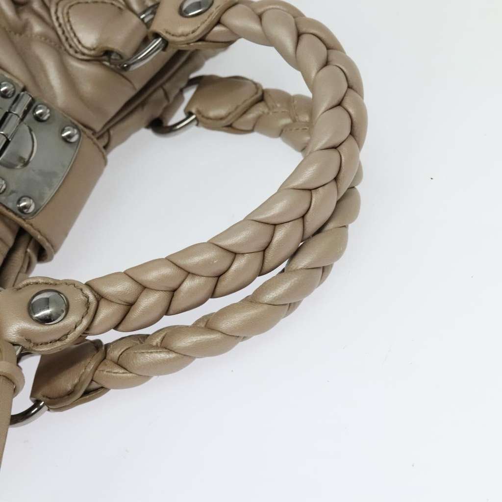 Miu Miu Coffer Convertible Satchel Beige Leather Good condition - Box View