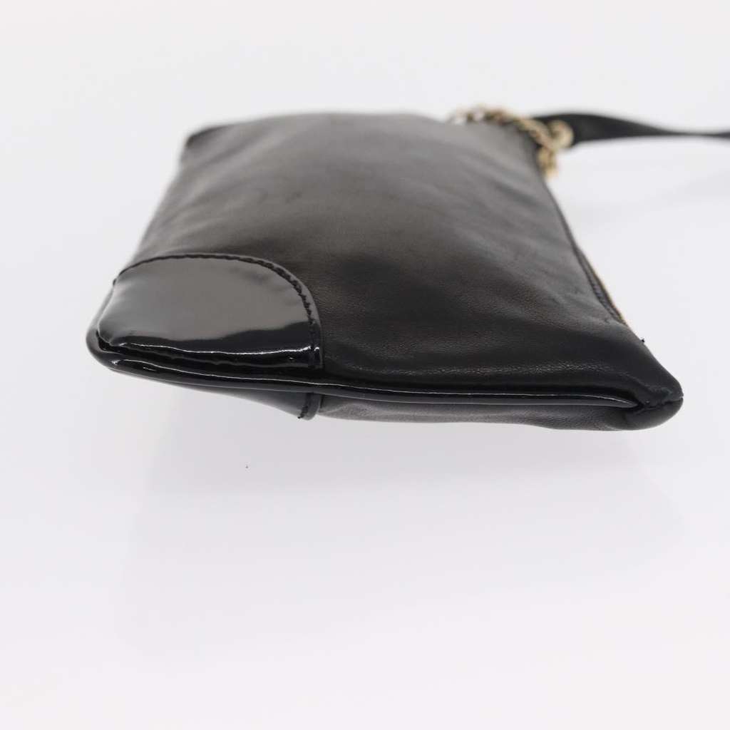 Chanel Camellia Clutch Bag Black Leather Good condition - Inside View