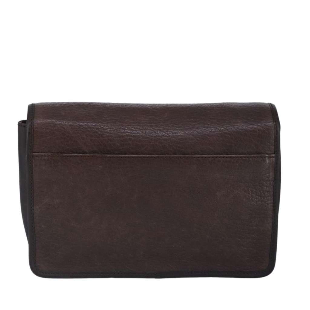 Salvatore Ferragamo Gancini Pouch Brown Leather Good condition - Back View