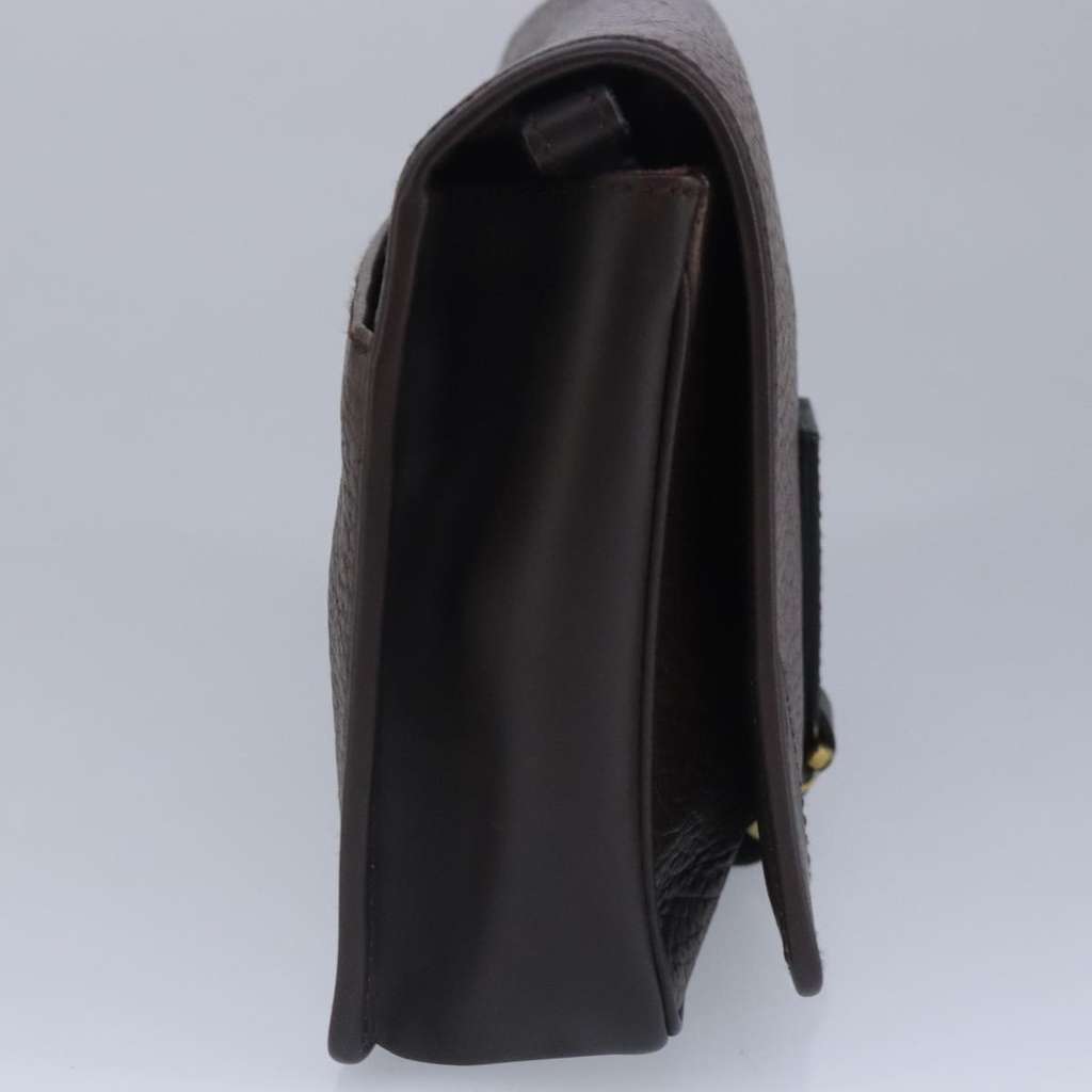 Salvatore Ferragamo Gancini Pouch Brown Leather Good condition - Inside View