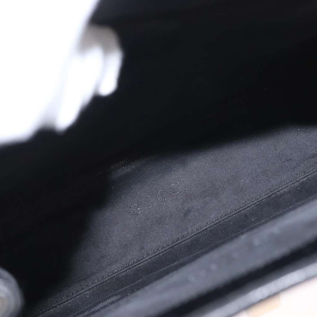 Gucci Vintage Jackie Handbag Black Leather Good condition - Box View