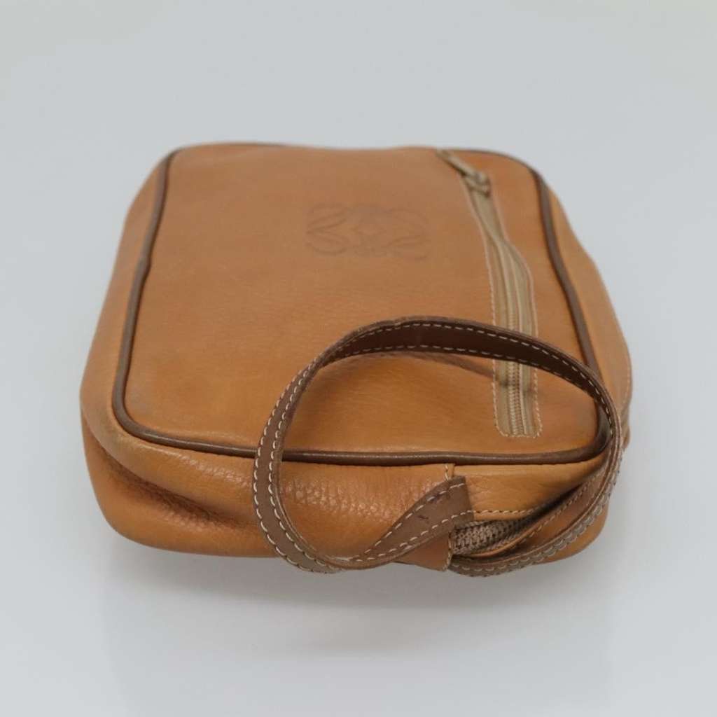 Loewe Anagram Clutch Bag Brown Leather Good condition - Inside View