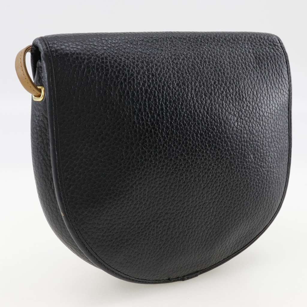 Christian Dior CD Shoulder bag Black Leather Good condition - Back View