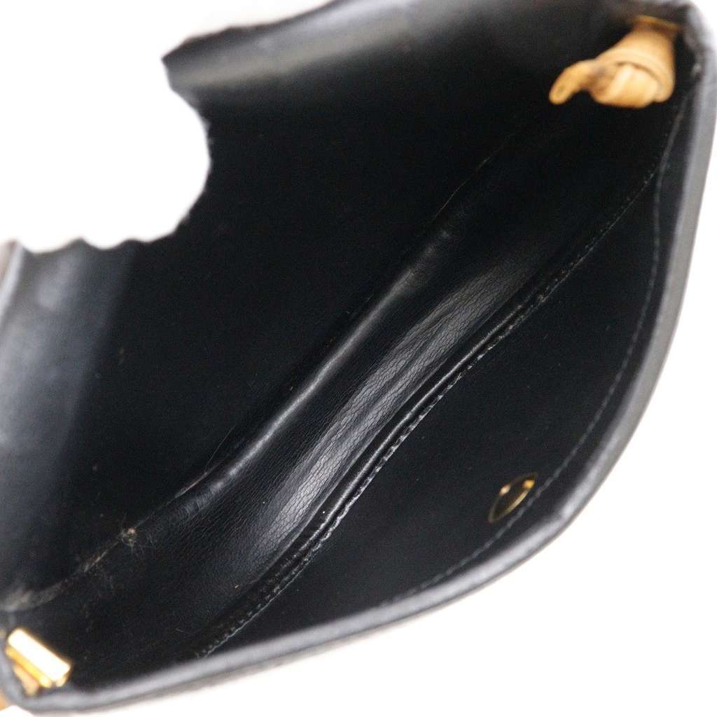 Christian Dior CD Shoulder bag Black Leather Good condition - Inside View