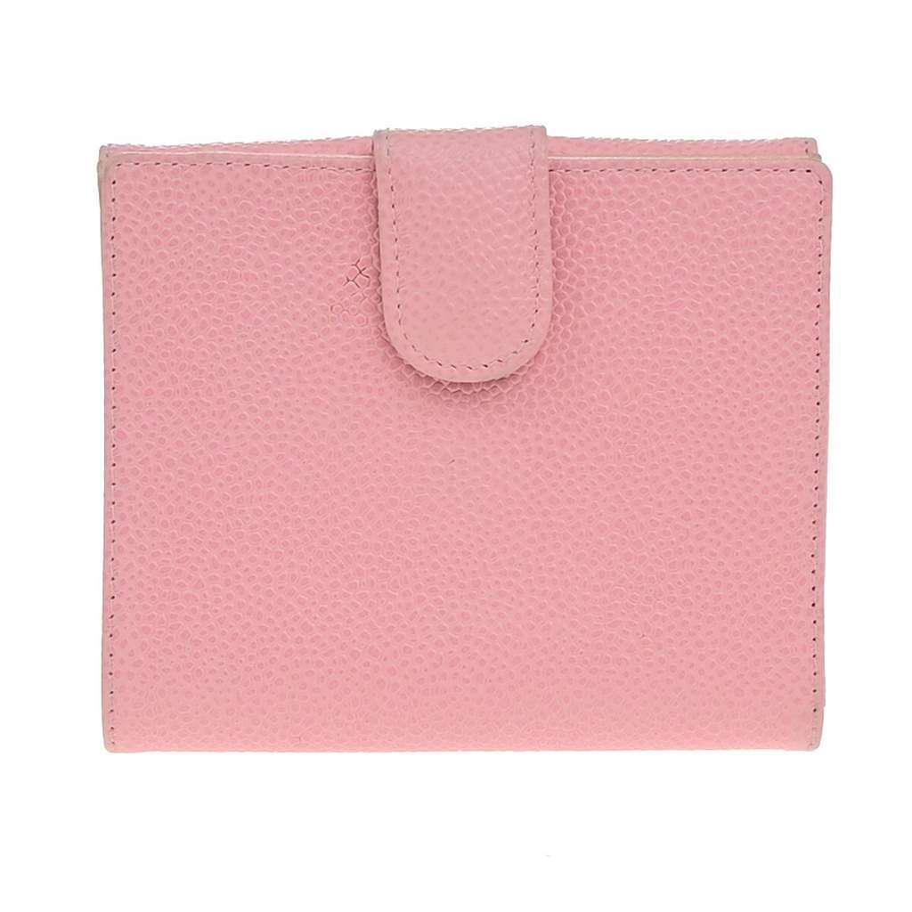 Chanel CC Compact Wallet Pink Leather Good condition - Back View