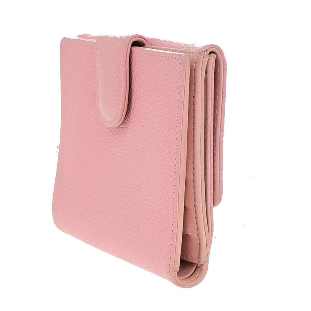 Chanel CC Compact Wallet Pink Leather Good condition - Model View