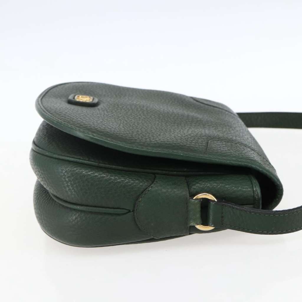 Valentino Garavani VLogo Shoulder Bag Green Leather Good condition - Model View