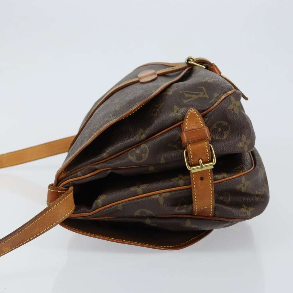 Louis Vuitton Saumur Handbag Brown Canvas Good condition - Model View