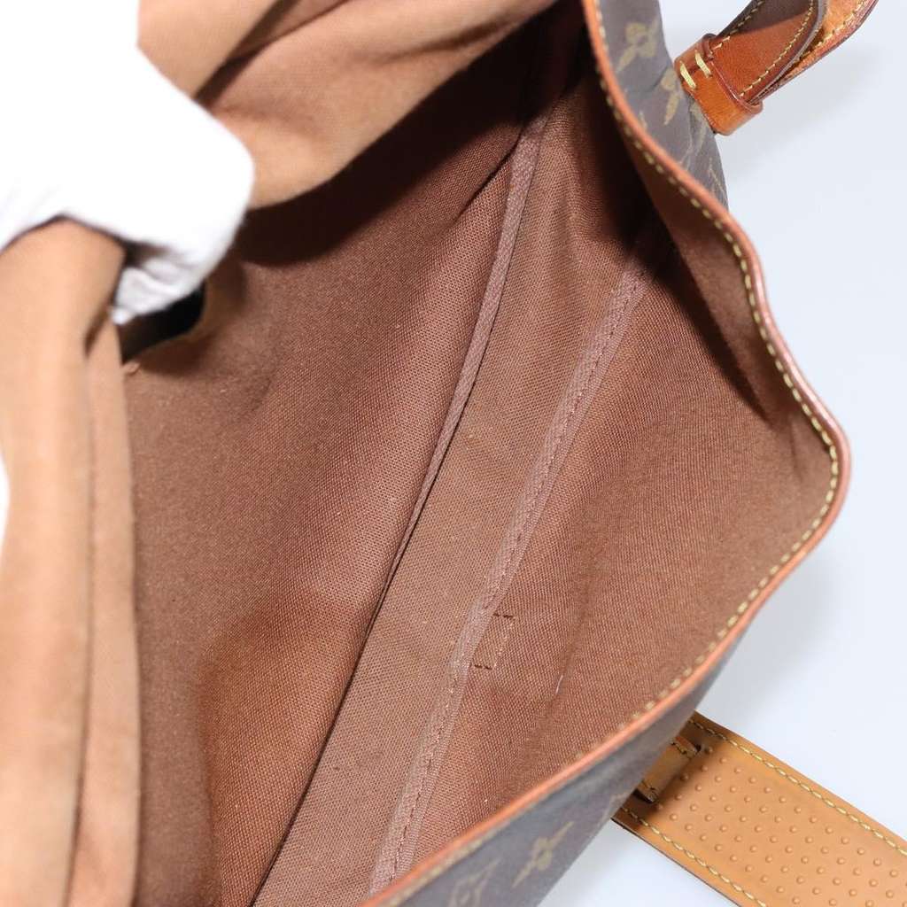 Louis Vuitton Saumur Handbag Brown Canvas Good condition - Box View