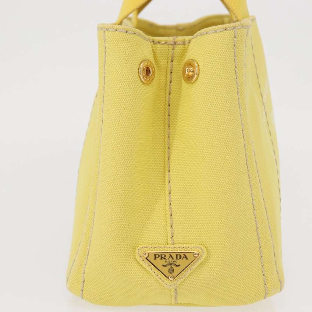 Prada Canapa Convertible Tote Gold Canvas Good condition - Model View