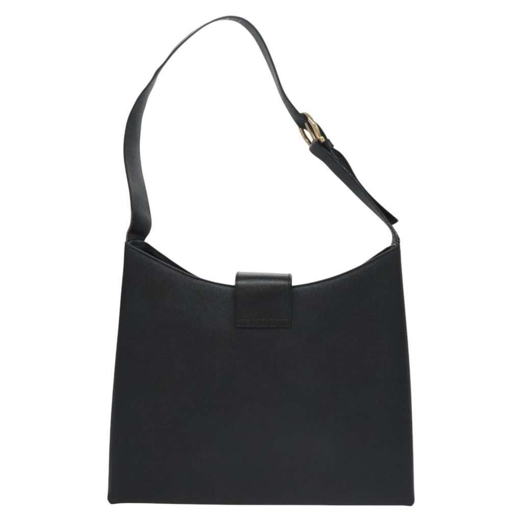 Salvatore Ferragamo Gancini Shoulder Bag Black Leather Good condition - Back View