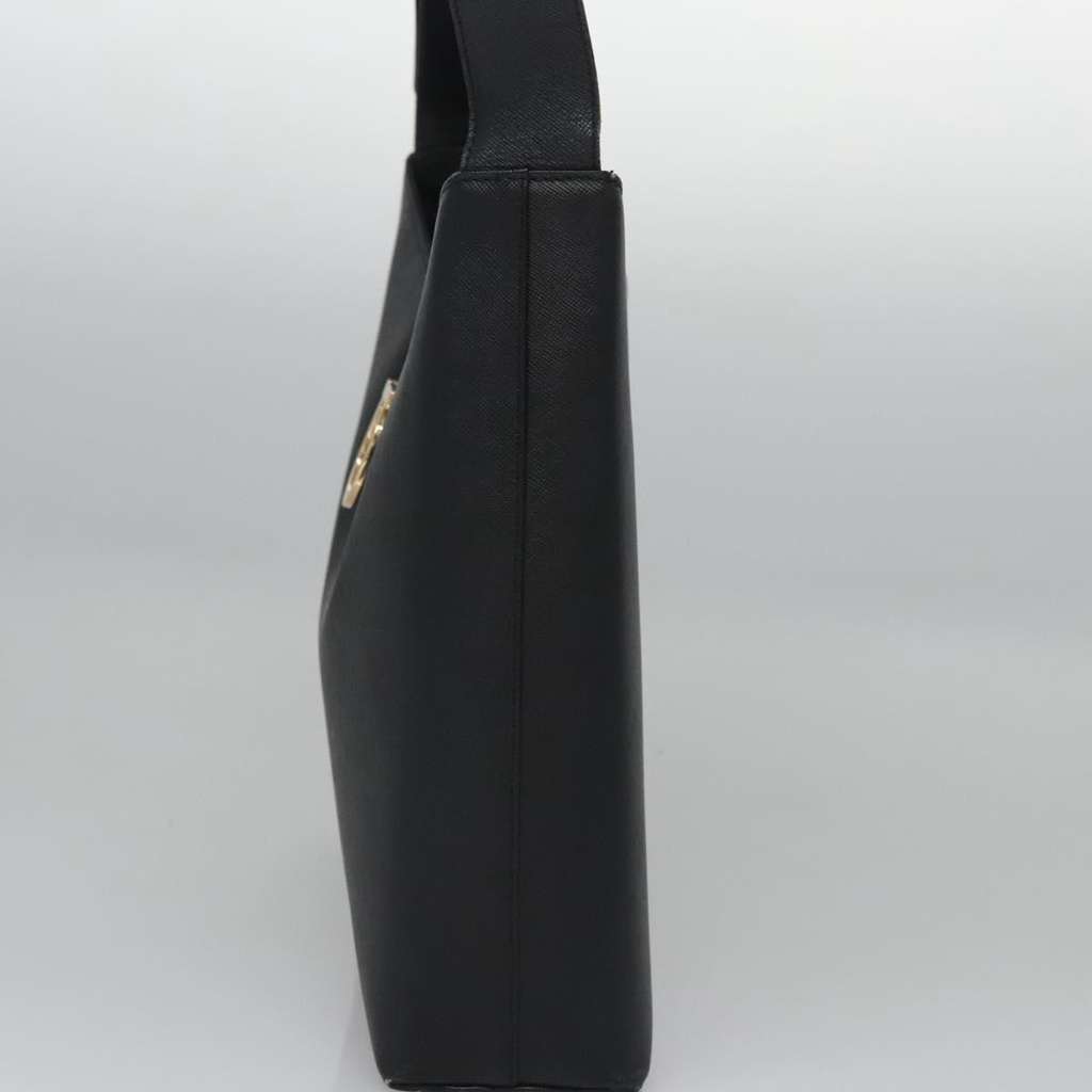 Salvatore Ferragamo Gancini Shoulder Bag Black Leather Good condition - Inside View