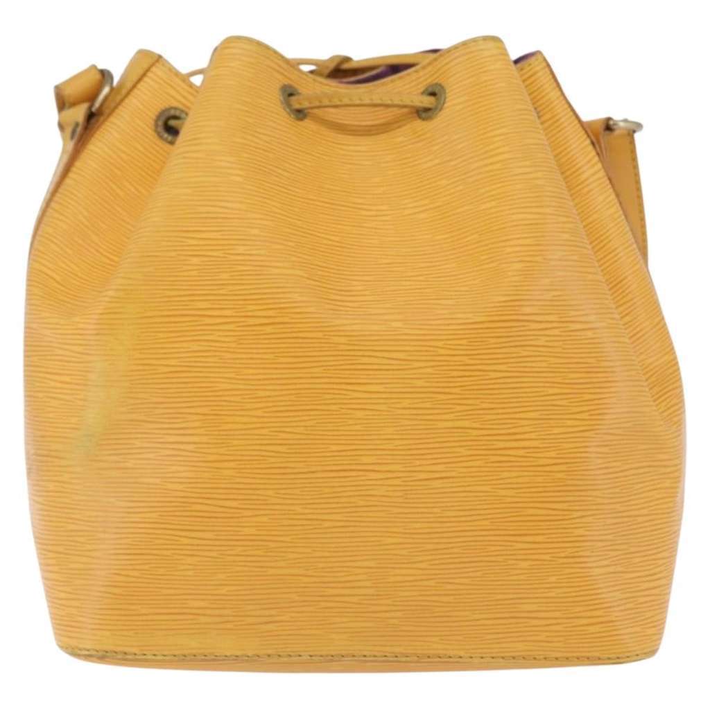 Louis Vuitton Petit Noe Handbag Yellow Leather Fair condition - Back View